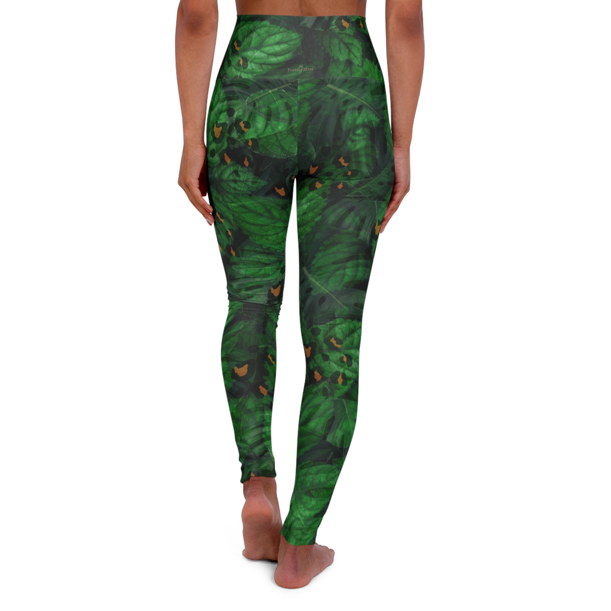 Jungle Green High Waisted Yoga Leggings