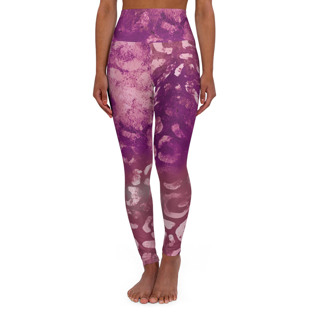 Jungle Berry High Waisted Yoga Leggings