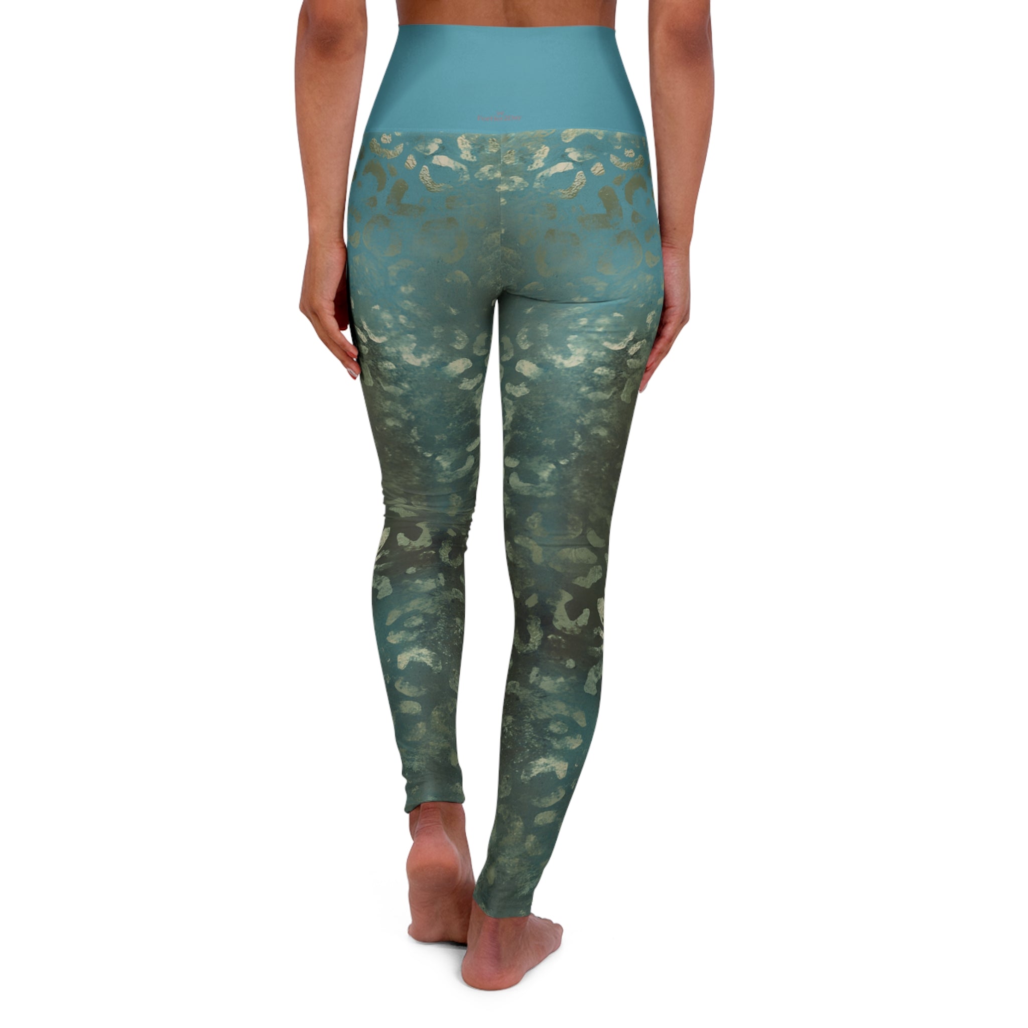 Jungle Lagoon High Waisted Yoga Leggings
